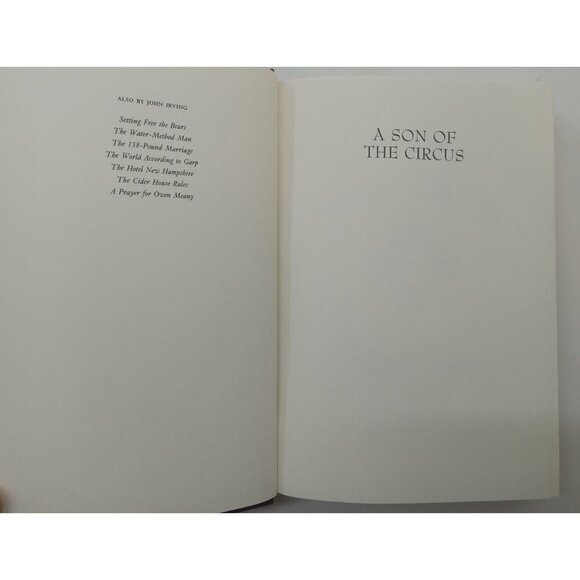 A Son of the Circus by John Irving – VG+ Literary Fiction Hardcover Book DJ - Picture 8 of 9